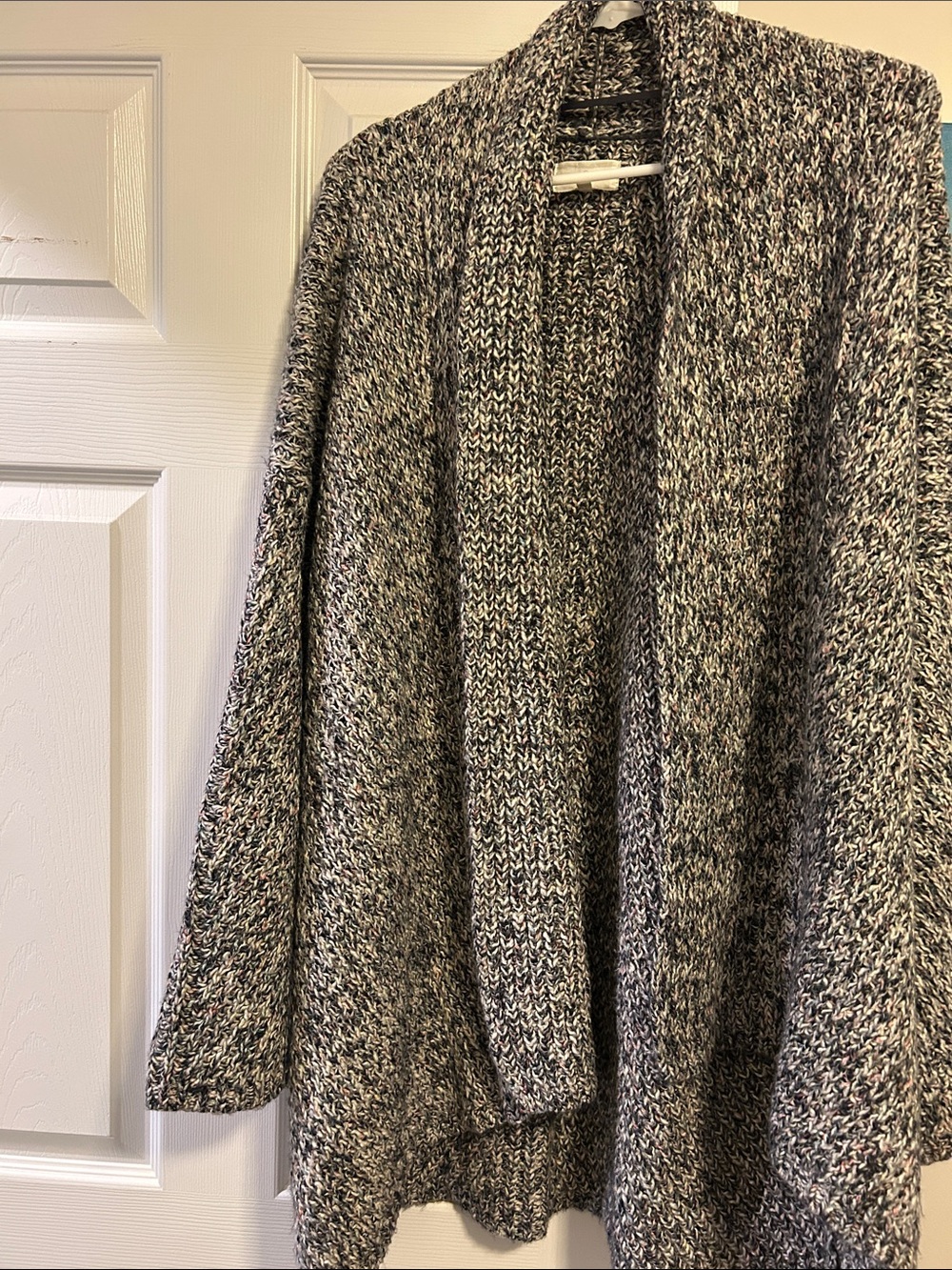 Women’s Loft Lou & Grey Cozy Marled Open-Front Cardigan Sweater size xxl